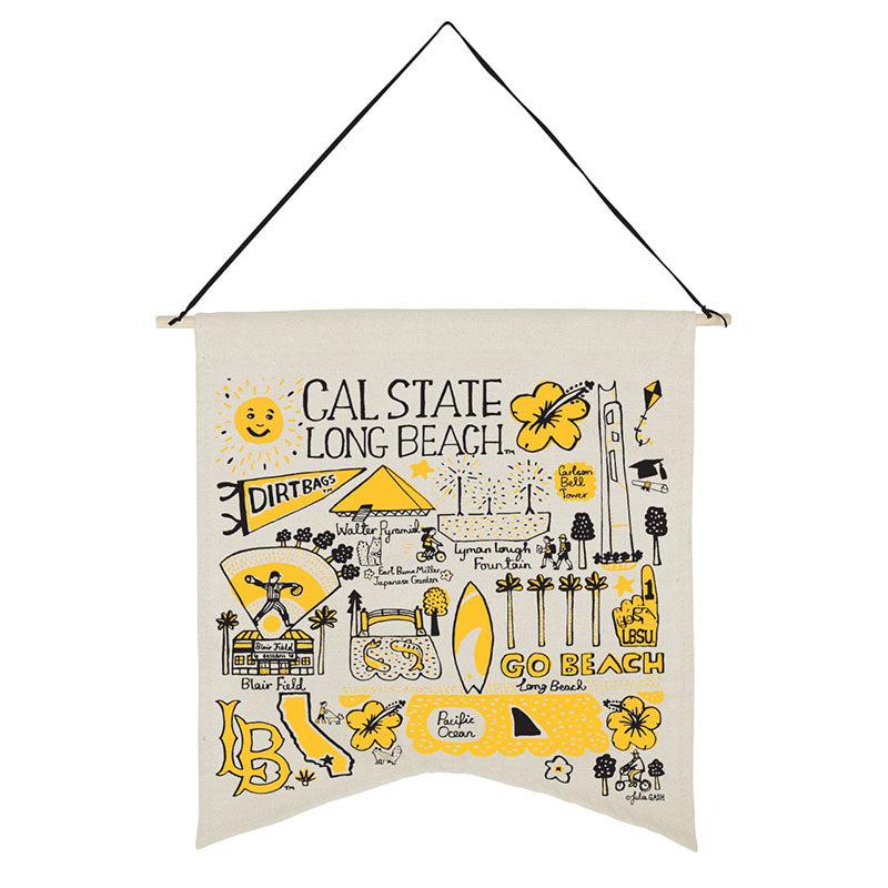 CSULB Icons Canvas Banner 12.5x13 by Julia Gash - White, Neil – Long  Beach State Official Store